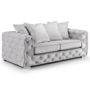 Ankara 3 Seater Sofa Silver