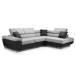 Anton Right Hand Facing Corner Sofabed Black/Grey