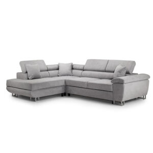 Anton Left Hand Facing Corner Sofabed Grey
