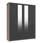 Arundel Tall 4 Door Wardrobe with 2 Mirrors
