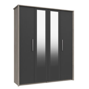 Arundel Tall 4 Door Wardrobe with 2 Mirrors