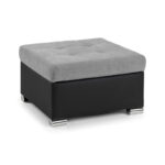 Bergen Footstool Black/Grey