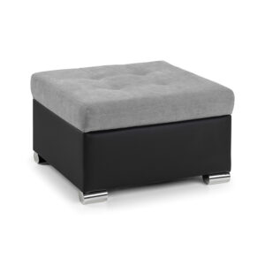 Bergen Footstool Black/Grey