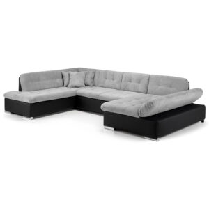 Bergen Left Hand Facing U Shape Corner Black/Grey