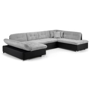 Bergen Right Hand Facing U Shape Corner Black/Grey