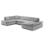 Bergen Left Hand Facing U Shape Corner Grey