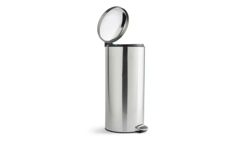 30 Litre Domed Pedal Bin - Silver - Image 2