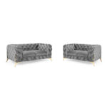 Chelsea Chesterfield 3 + 2 Set Grey