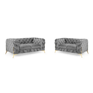 Chelsea Chesterfield 3 + 2 Set Grey
