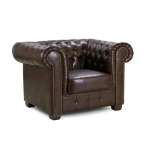 Chesterfield Armchair Antique Brown