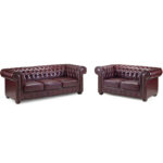 Chesterfield 3 + 2 Set Oxblood