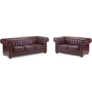 Chesterfield 3 + 2 Set Oxblood