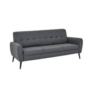 Chic 3 Seater Charcoal Grey Fabric Sofa