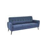 Chic 3 Seater Navy Fabric Sofa
