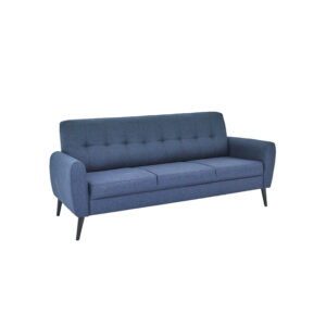 Chic 3 Seater Navy Fabric Sofa