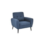 Chic Armchair Navy Fabric Sofa