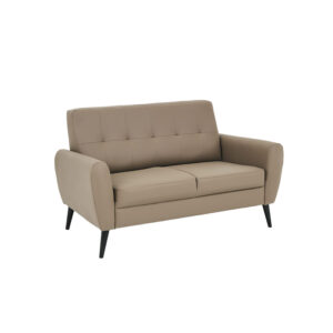 Chic 2 Seater Taupe PU Sofa