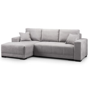Cimiano Left Hand Facing Corner Sofabed Grey