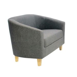 Claridon 2 Seater Sofa Linen Fabric Dark Grey