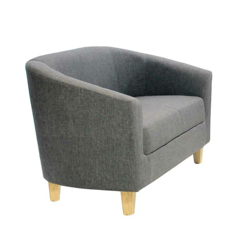 Claridon 2 Seater Sofa Linen Fabric Dark Grey