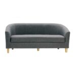 Claridon 3 Seater Sofa Linen Fabric Dark Grey