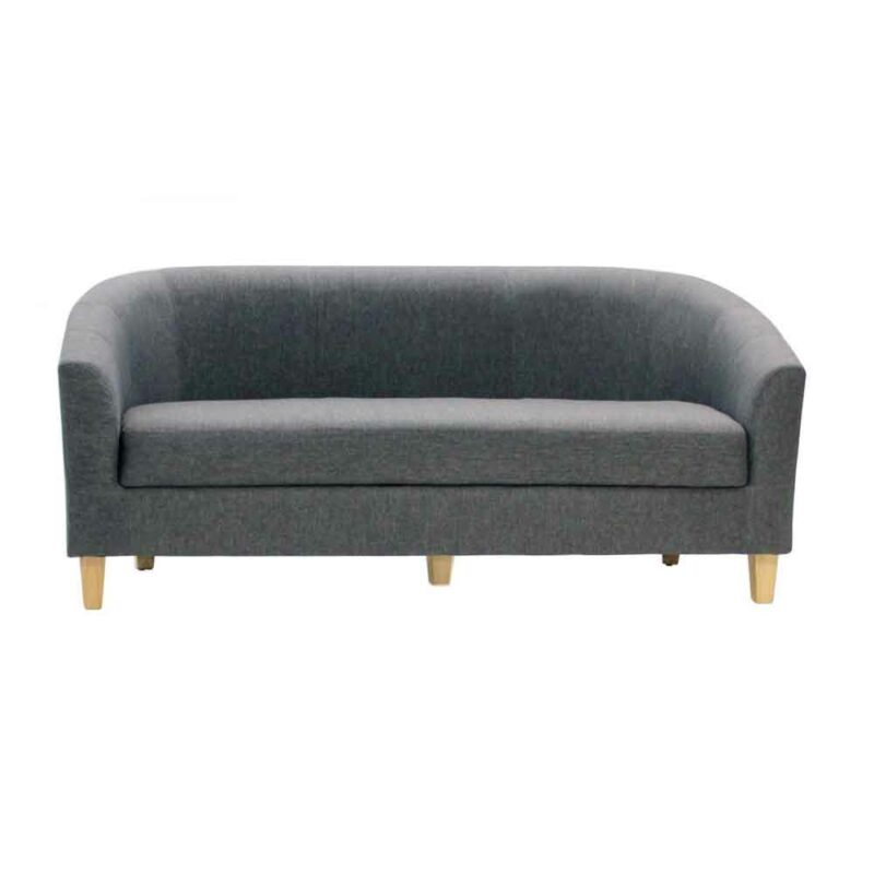 Claridon 3 Seater Sofa Linen Fabric Dark Grey