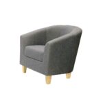 Claridon 1 Seater Sofa Linen Fabric Dark Grey