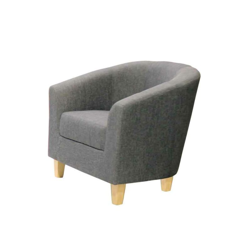 Claridon 1 Seater Sofa Linen Fabric Dark Grey
