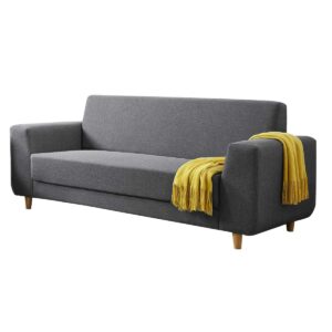 Fida Fabric 3 Seater Sofa Dark Grey
