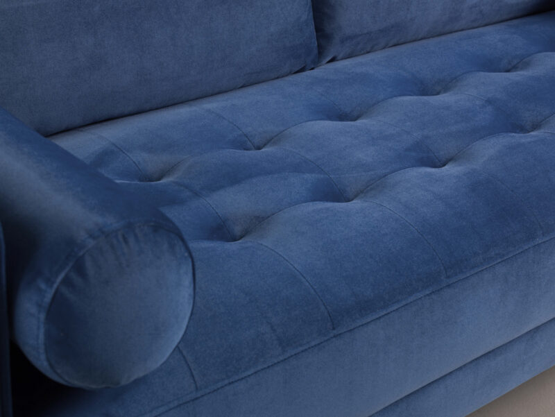 Harper 3 Seater Sofa Plush Blue - Image 3