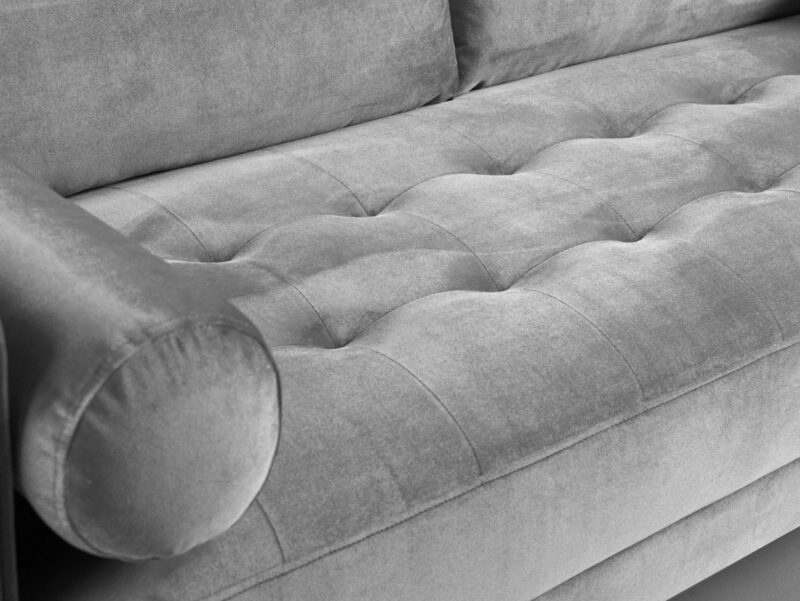Harper 2 Seater Sofa Plush Grey - Image 3