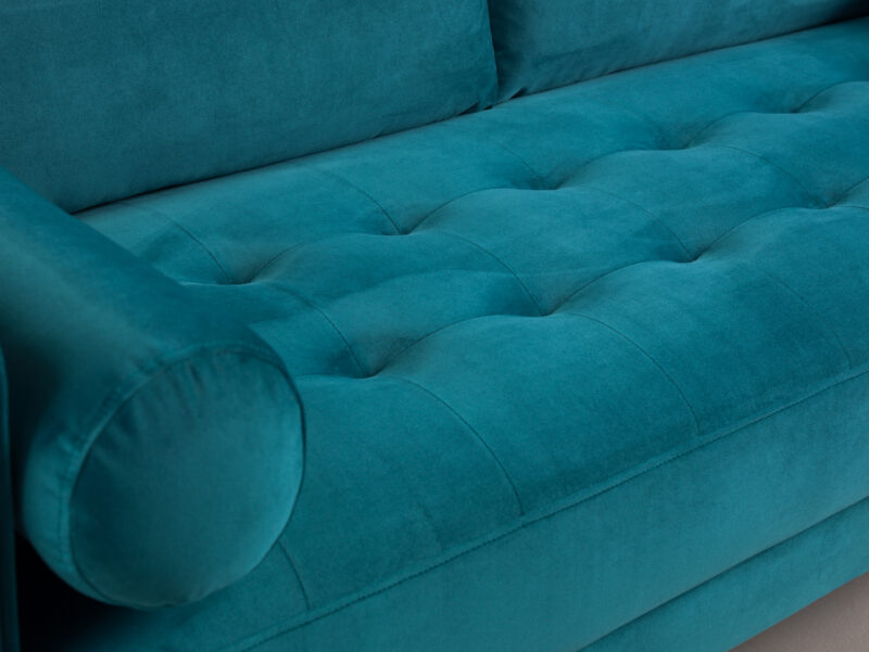 Harper 4 Seater Sofa Plush Teal - Image 3