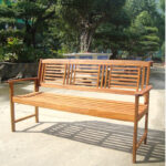 Brundle FSC Acacia 3 Seater Wooden Bench 128cm
