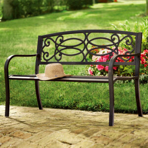 Ellister Stamford 3 Seater Steel Bench - Bronze