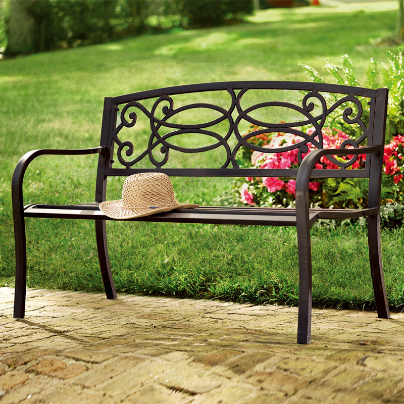 Ellister Stamford 3 Seater Steel Bench - Bronze