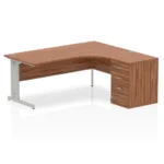 Impulse 1600mm Cable Managed Right Crescent Desk Workstation