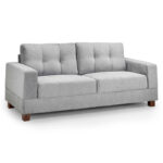 Jerry 3 Seater Sofa Grey Fabric