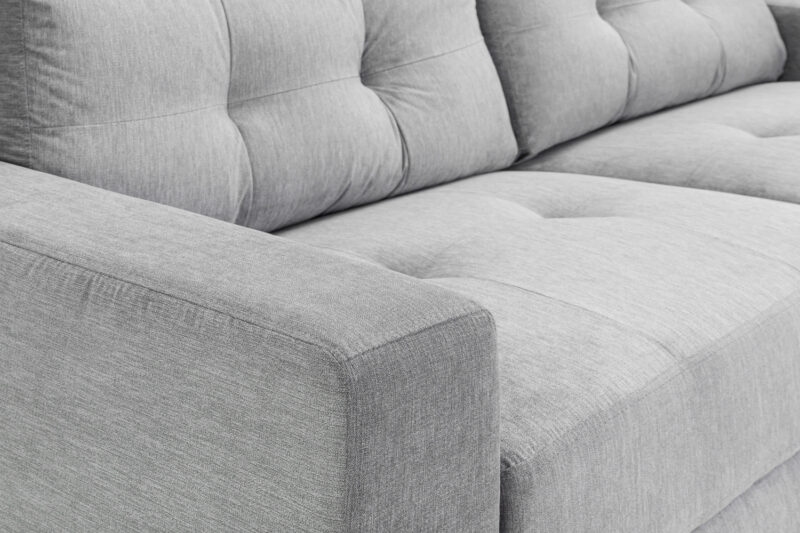 Jerry 2 Seater Sofa Grey Fabric - Image 3