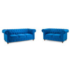 Kensington Plush Blue 3 + 2 Set