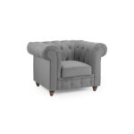 Kensington Plush Grey Armchair