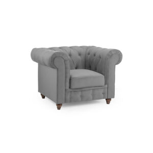 Kensington Plush Grey Armchair