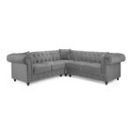 Kensington Plush Grey Large Corner
