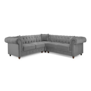 Kensington Plush Grey Large Corner