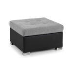 Kris Footstool Black/Grey
