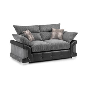 Logan 2 Seater Sofa Black/Grey