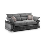 Logan 3 Seater Sofa Black/Grey