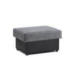 Logan Footstool Black/Grey