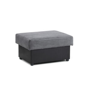 Logan Footstool Black/Grey
