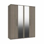 Minnesota <br>4 Door Wardrobe with 2 Mirrors