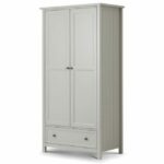 Maine 2 Door Combination Wardrobe - Dove Grey (JB)